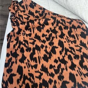 Asimetric Shirt Animal Print